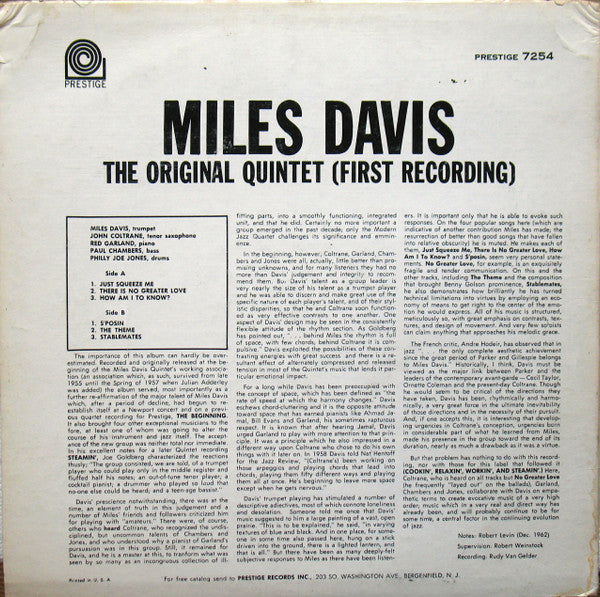 The Original Quintet (First Recording)