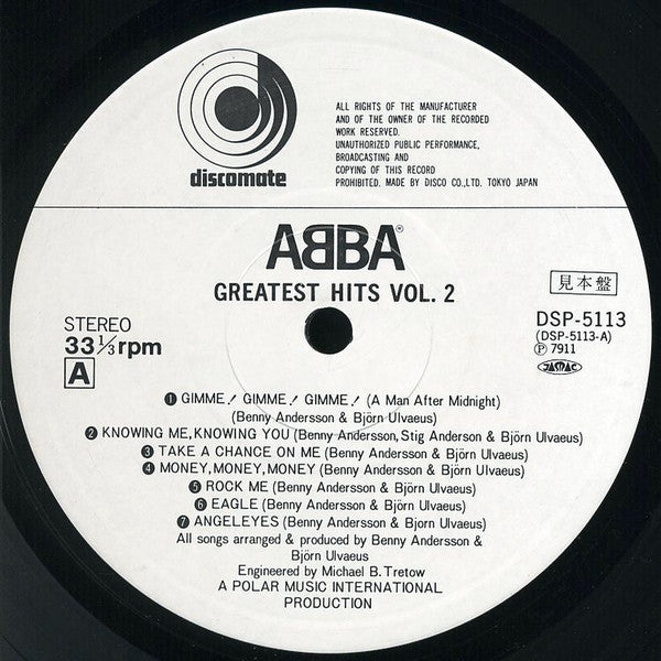 Release: Greatest Hits Vol. 2-Vinyl-Japan-1979-DSP-5113-14743007