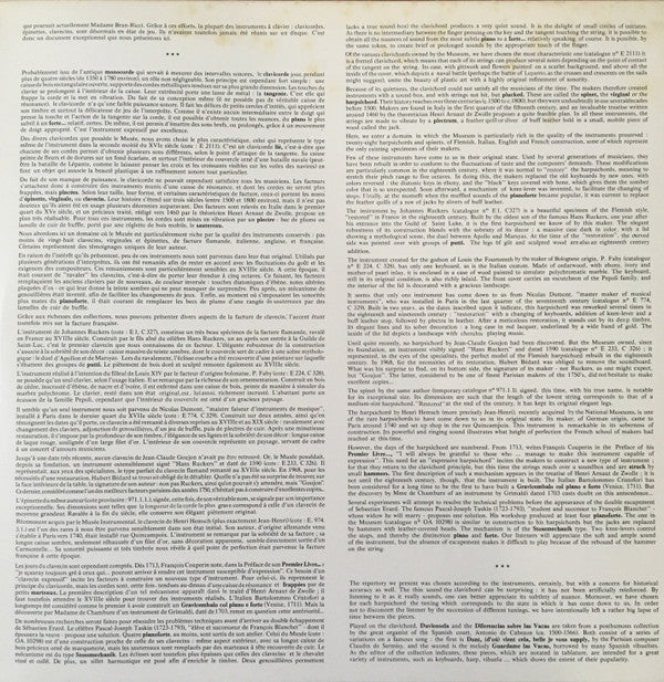 Les Instruments Précieux Du Musée Du Conservatoire - Vol.1 - Les Instruments A Clavier