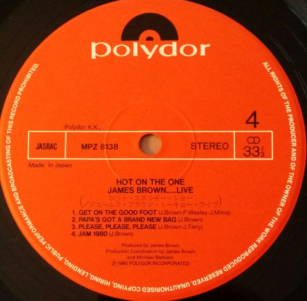 James Brown...Live • Hot On The One