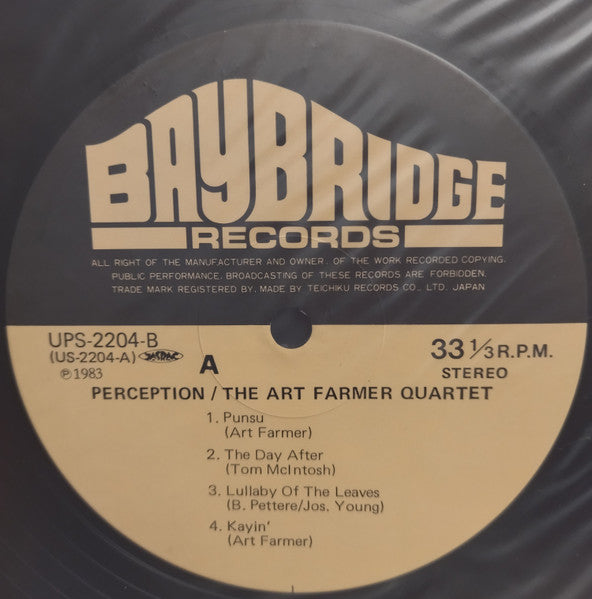 Release: Perception-Vinyl-Japan-1983-UPS-2204-B, UPS-2204-B-32826027