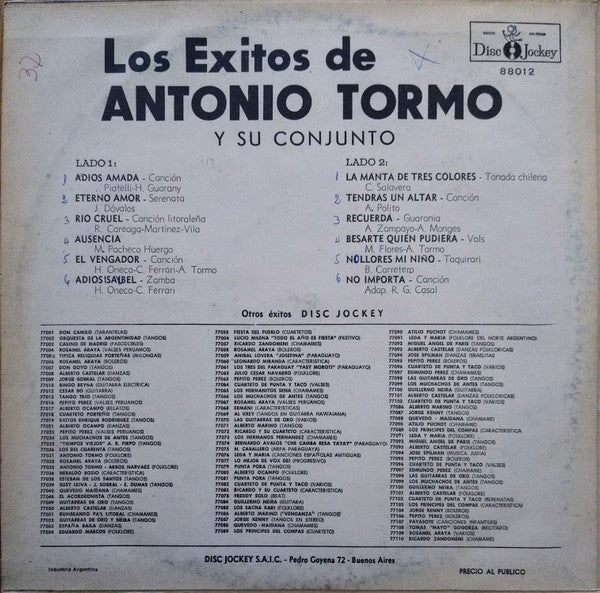 Release: Unknown Release-Vinyl-Argentina-1976-88012, 88012-17597995