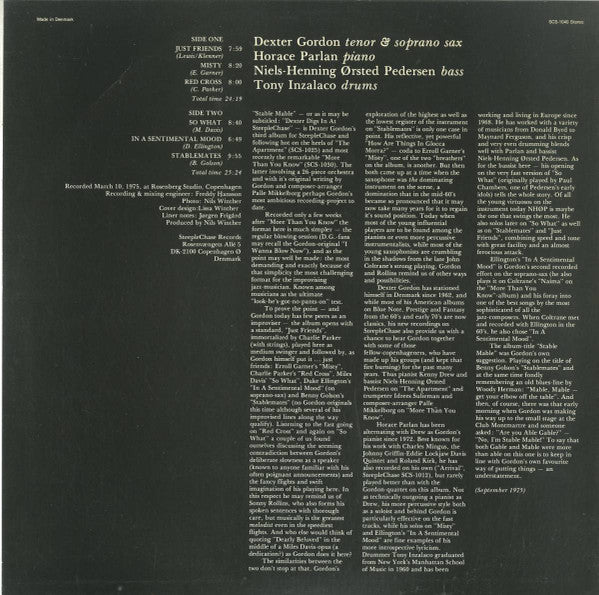 Master Release: Stable Mable by Dexter Gordon Quartet