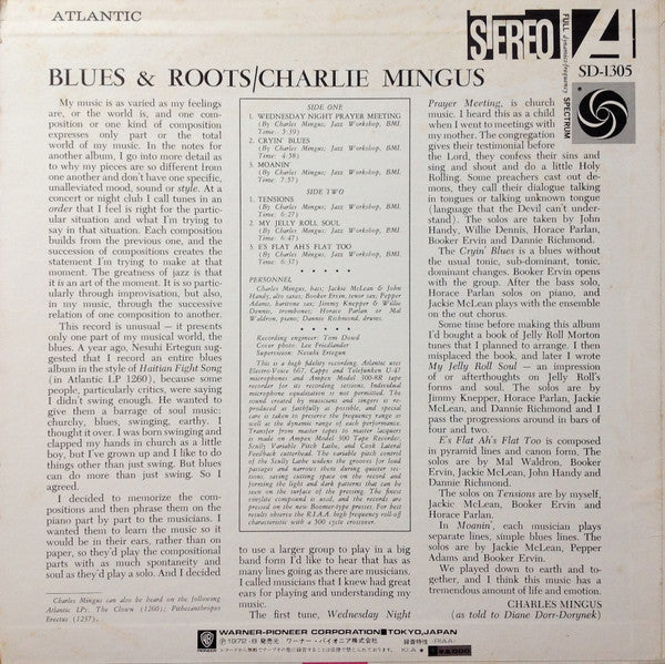 Release: Blues & Roots-Vinyl-Japan-1972-P-6099A-16980096