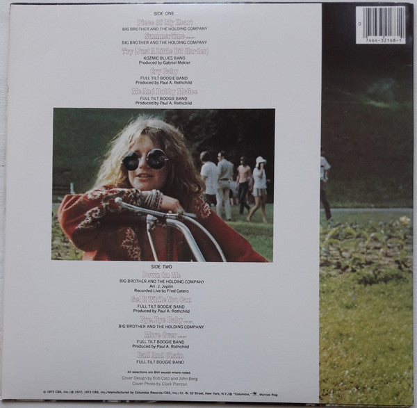 Release: Janis Joplin's Greatest Hits-Vinyl-US-None-PC 32168-12358537
