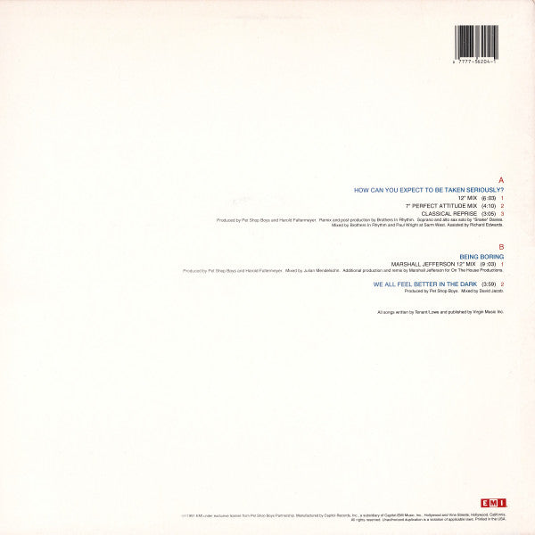 Release: How Can You Expect To Be Taken Seriously?-Vinyl-US-1991-V-56204, V-56204-27683