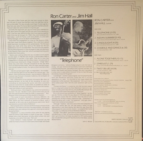 Release: Telephone-Vinyl-US-1985-CJ-270-13778370