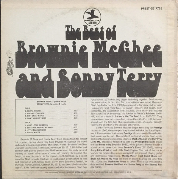 Master Release: The Best Of Brownie McGhee And Sonny Terry by Sonny Terry & Brownie McGhee