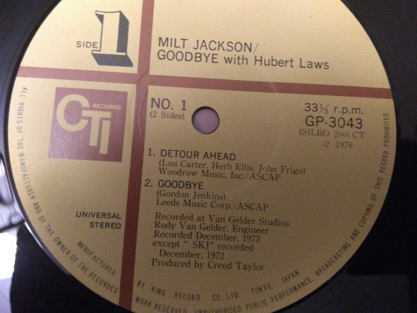 Release: Goodbye-Vinyl-Japan-1976-GP-3043-11543797