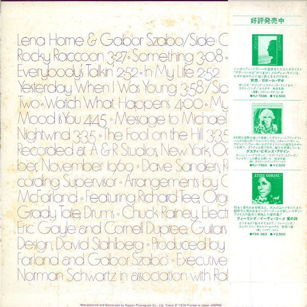 Master Release: Lena & Gabor by Lena Horne