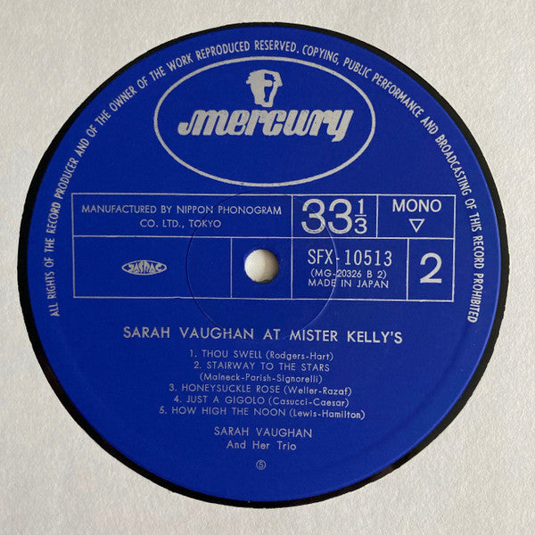 Sarah Vaughan At Mister Kelly's