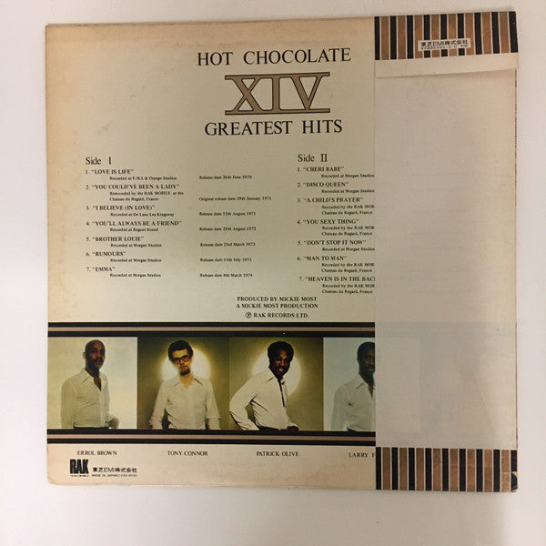 Release: XIV Greatest Hits-Vinyl-Japan-1976-ERS-80758-13427459