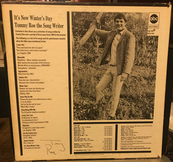 Master Release: It's Now Winter's Day by Tommy Roe