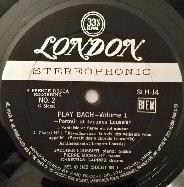 'Play Bach'/Vol. 1 - Portrait Of Jacques Loussier