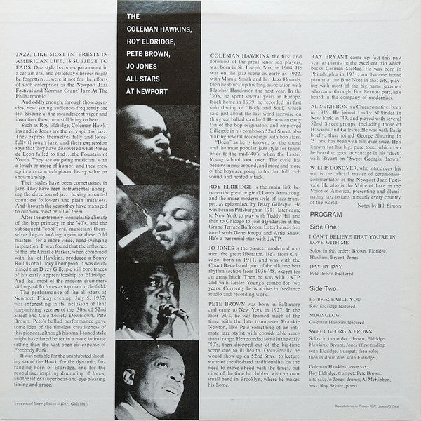 Release: At Newport-Vinyl-Japan-1982-MV 2623-14530491