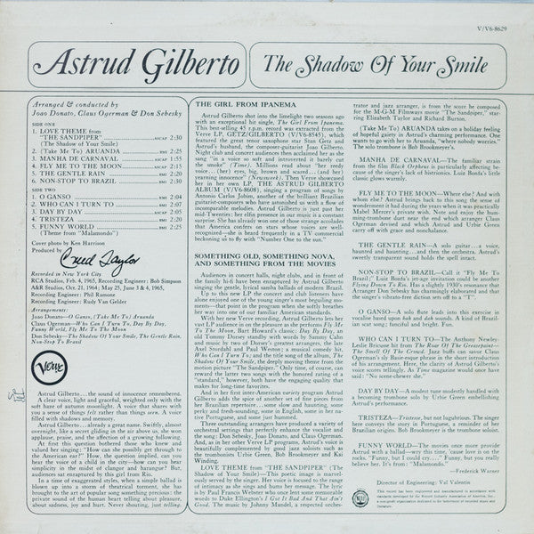 Release: The Shadow Of Your Smile-Vinyl-US-1965-V6-8629, V6/8629-10431819