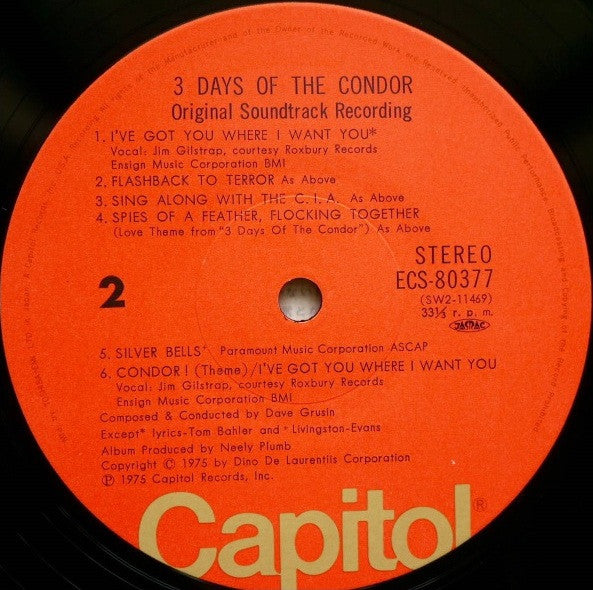 3 Days Of The Condor (Original Soundtrack Recording)