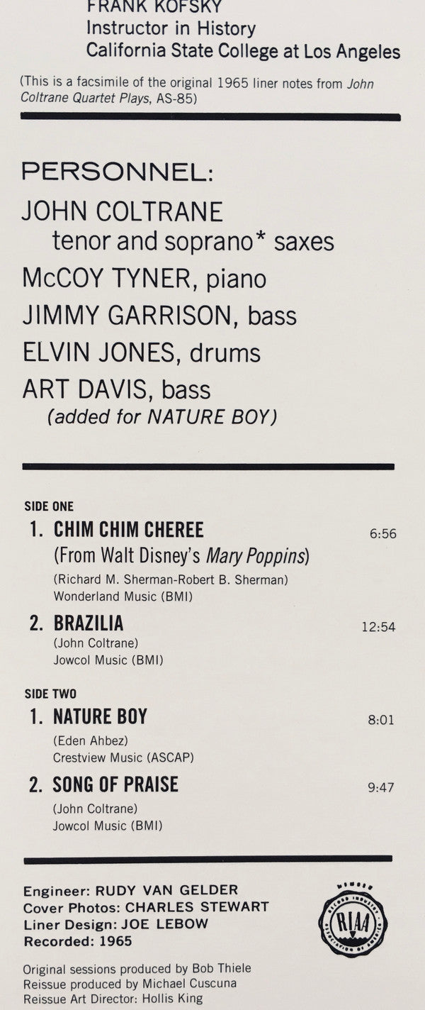 The John Coltrane Quartet Plays