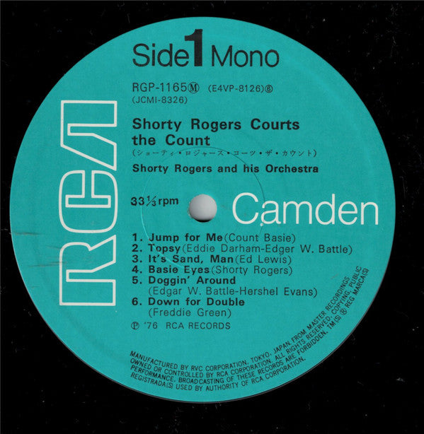 Shorty Rogers Courts The Count = ショーティ・ロジャース・コーツ・ザ・カウント