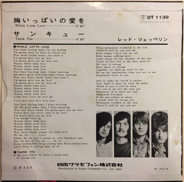Whole Lotta Love / Thank You