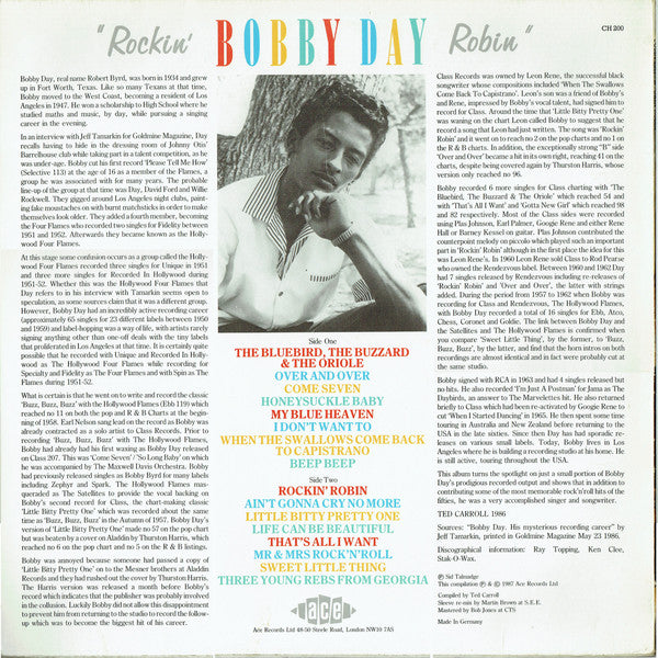 Master Release: The Original Rockin' Robin by Bobby Day