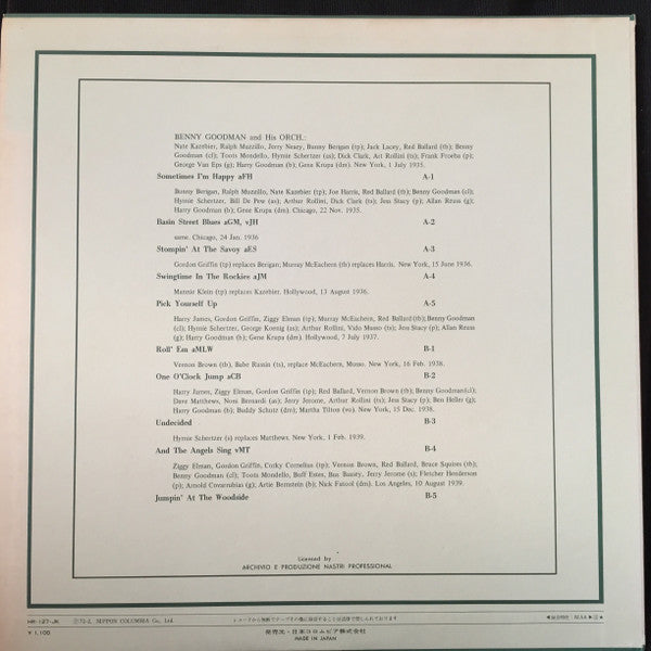 Master Release: Swingtime With Benny Goodman by Benny Goodman And His Orchestra