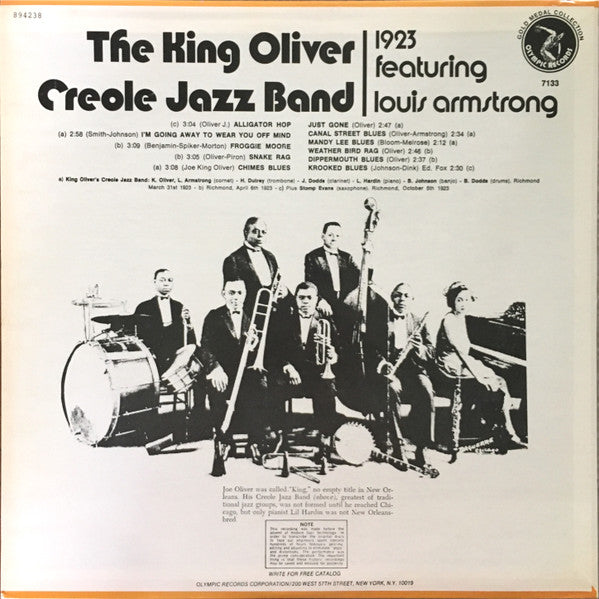 Master Release: Archive Of Jazz Volume 1 - Louis Armstrong by King Oliver's Creole Jazz Band