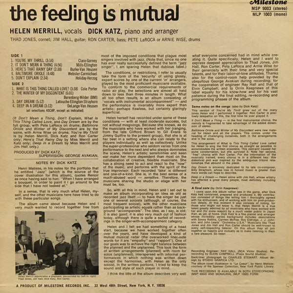 The Feeling Is Mutual