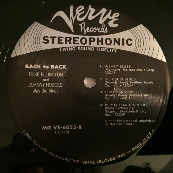 Back To Back (Duke Ellington And Johnny Hodges Play The Blues)