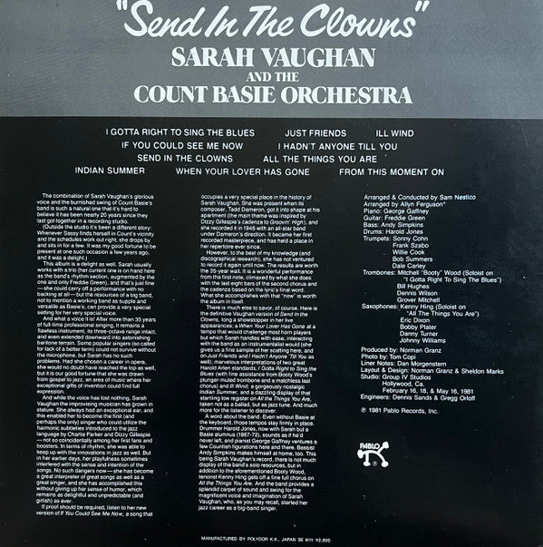 Release: Send In The Clowns-Vinyl-Japan-1981-28MJ 3097-7372215