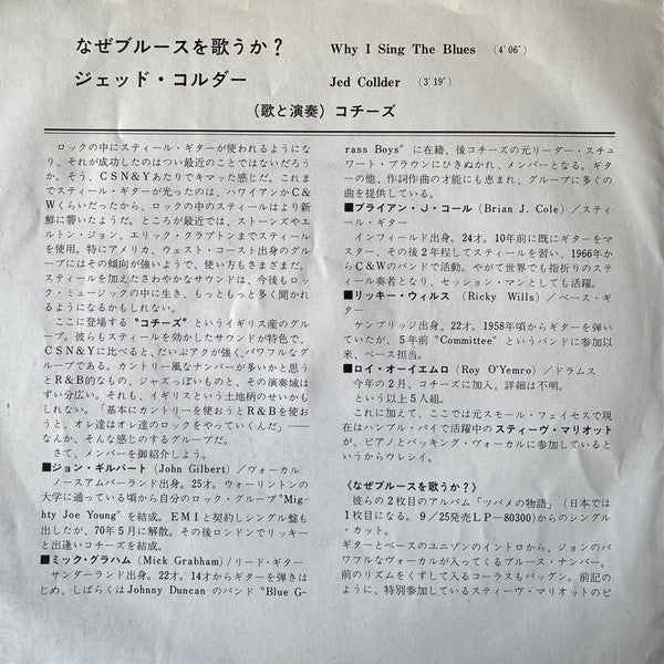 Why I Sing The Blues