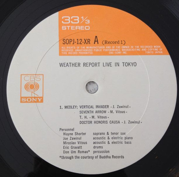 Weather Report Live In Tokyo