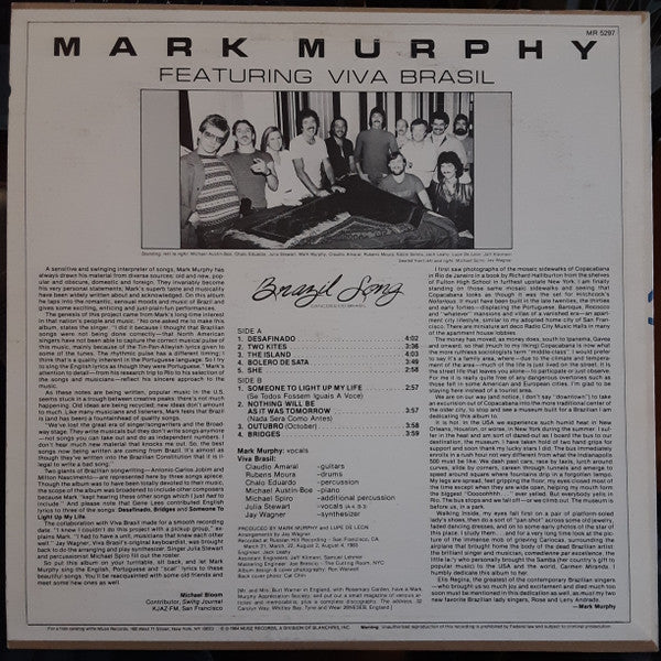 Master Release: Brazil Song - Cancoes Do Brasil by Mark Murphy