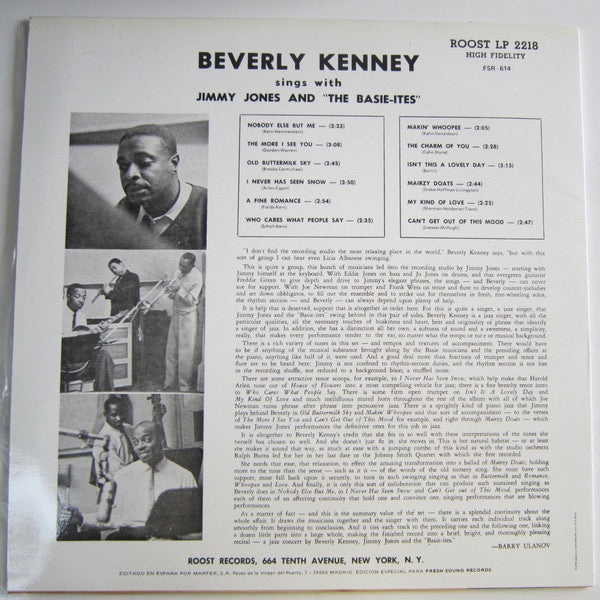 Sings With Jimmy Jones And "The Basie-Ites"