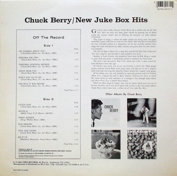 Release: New Juke Box Hits-Vinyl-US-1984-CH-9171-1479754