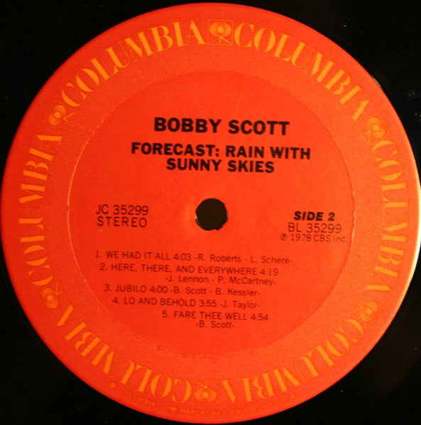Forecast: Rain With Sunny Skies
