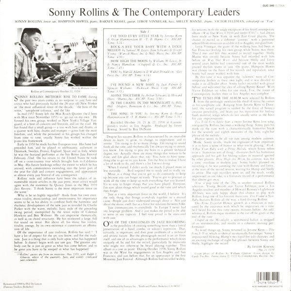 Sonny Rollins And The Contemporary Leaders