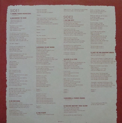 ウォリアーズ = The Warriors (The Original Motion Picture Soundtrack)