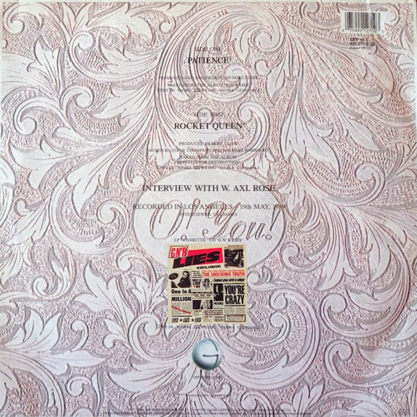 Release: Patience-Vinyl-Germany-1989-GEF 56T, 921 271-0-2555497