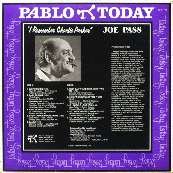 I Remember Charlie Parker
