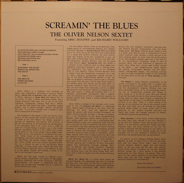Release: Screamin' The Blues-Vinyl-Japan-1975-LPJ-80049-8923732