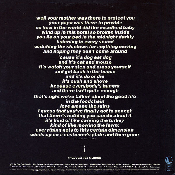 Release: Life In The Foodchain-Vinyl-US-1978-JE 35545, JE 35545-2146805