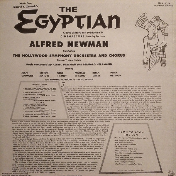 The Egyptian (A 20th Century Fox Production In Cinemascope)