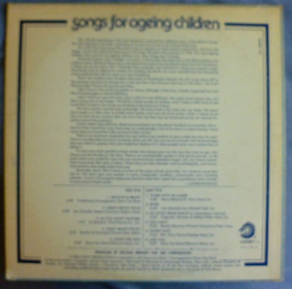 Master Release: Songs For Ageing Children by Dave Van Ronk