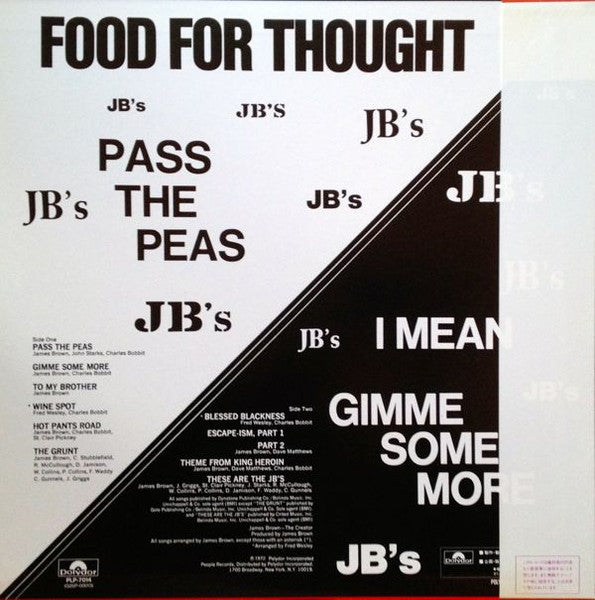 Release: Food For Thought (Pass The Peas I Mean Gimme Some More)-Vinyl-Japan-1989-PLP-7014, G25P-00013-1815064