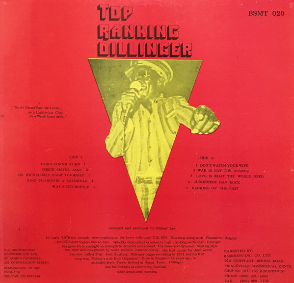 Master Release: Top Ranking Dillinger by Dillinger