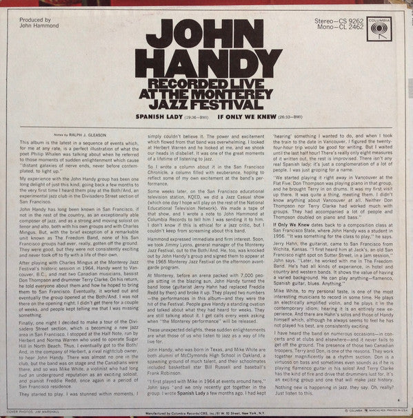 Recorded Live At The Monterey Jazz Festival