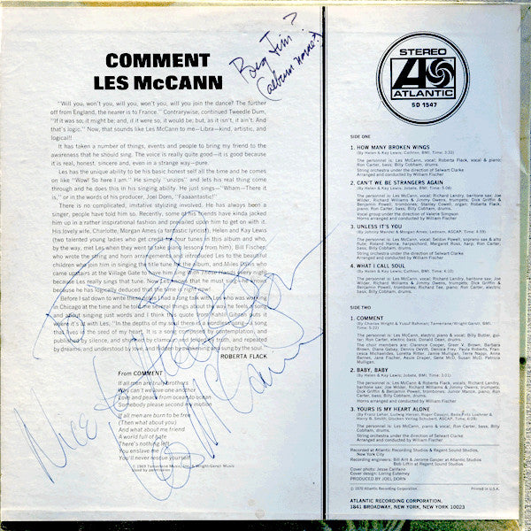 Release: Comment-Vinyl-US-1970-SD 1547-6692860