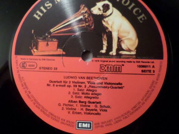 Die Mittleren Streichquartette Nr. 7 - 9 Op. 59 "Rasumovsky" • Nr. 10 Op. 74 "Harfe" • Nr. 11 Op. 95