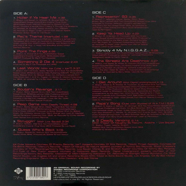 Release: Strictly 4 My N.I.G.G.A.Z...-Vinyl-UK & Europe-2001-HIP 197, HIP 197-1081986